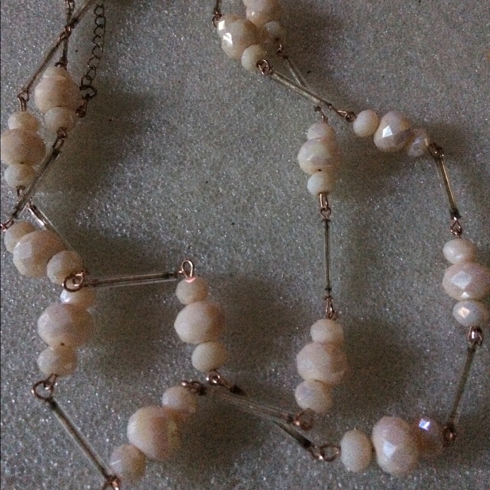 NY Vintage faced quartz necklace